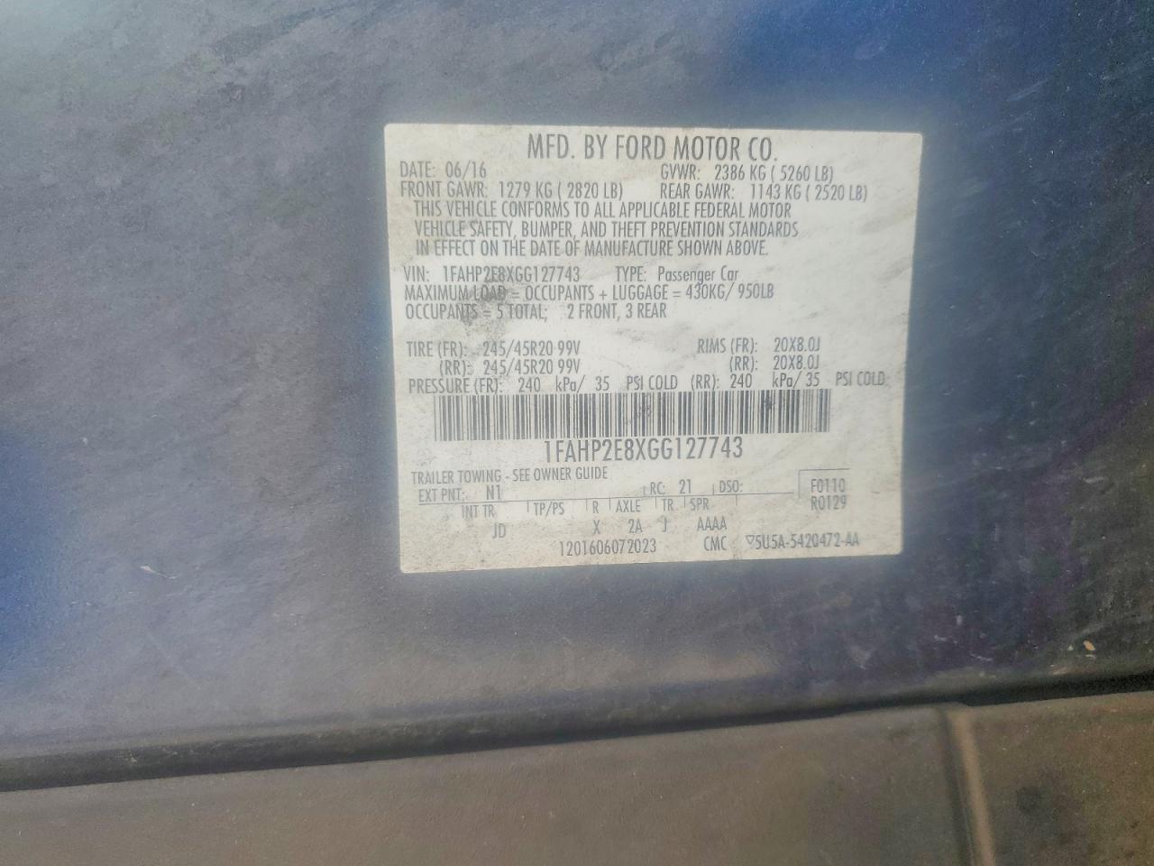 2016 Ford Taurus Sel for Sale